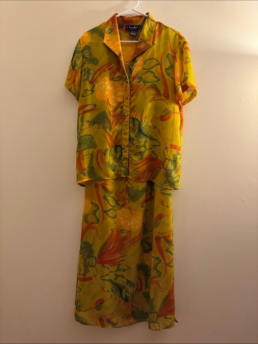 SALE BORCELLINI Vintage Two Piece Floral Dress Set